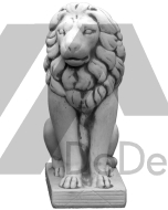 Figura ogrodowa -betonowy  lew lewy